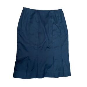 Carlisle Womens Black Pleated Hem Skirt Size 2 Career